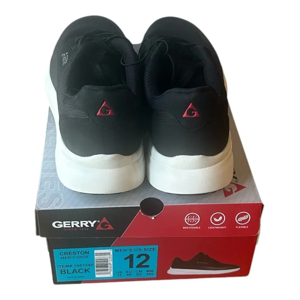 Gerry Men's Creston Shoe, Lightweight, Lace Up, Black, Size 12